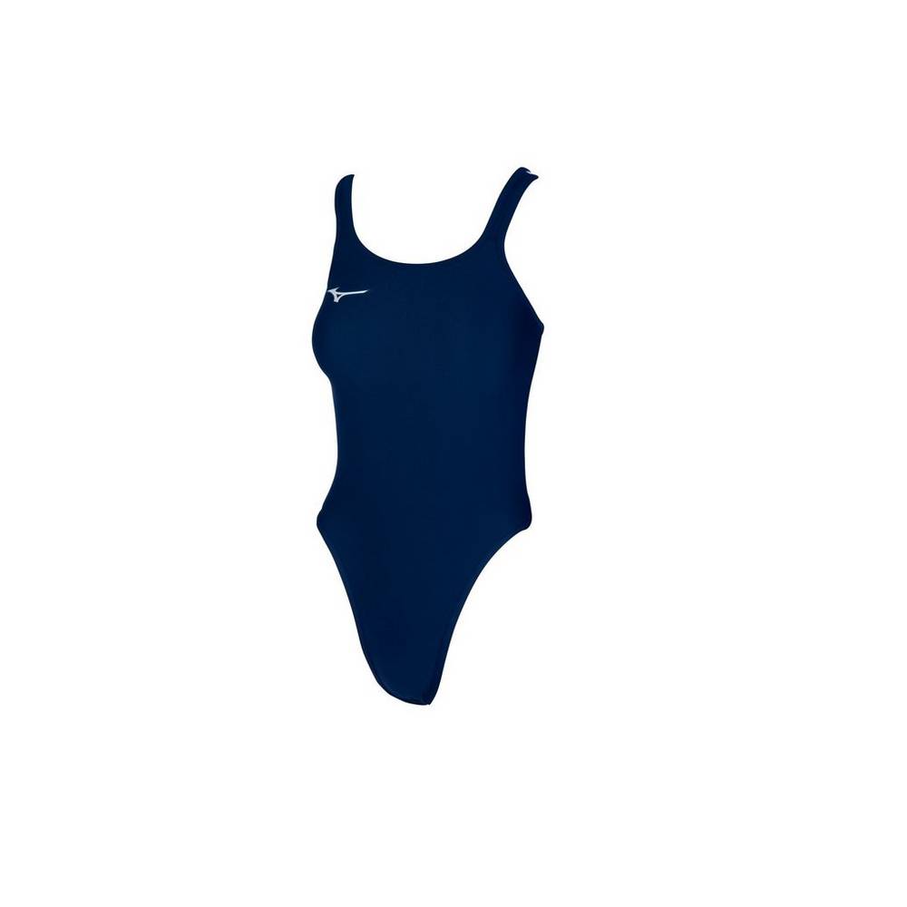 Mizuno Women's EXER Double Cross Back Swimsuit Navy (570044-SAT)